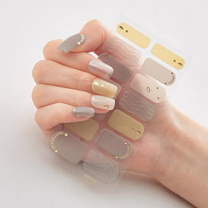 Autocollants Ongles Brillants 4 Planches - Stickers Nail Art Manucure Décoration Scintillante Femme