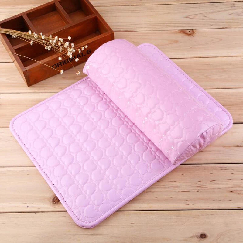 Coussin Main Nail Art Professionnel Cuir PU - Repose-Bras Manucure Oreiller Confort Salon Beauté Noir