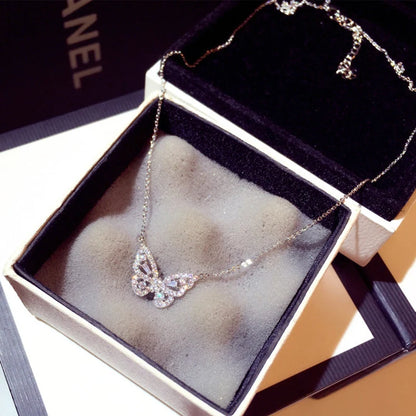 Collier Papillon Zircons AAA Argent 925 – Pendentif Élégant Sweet Femme