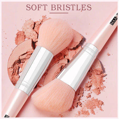 Set Pinceaux Maquillage MAANGE 12pcs Rose - Poudre Fard Paupières Eyeliner Sourcils Pro
