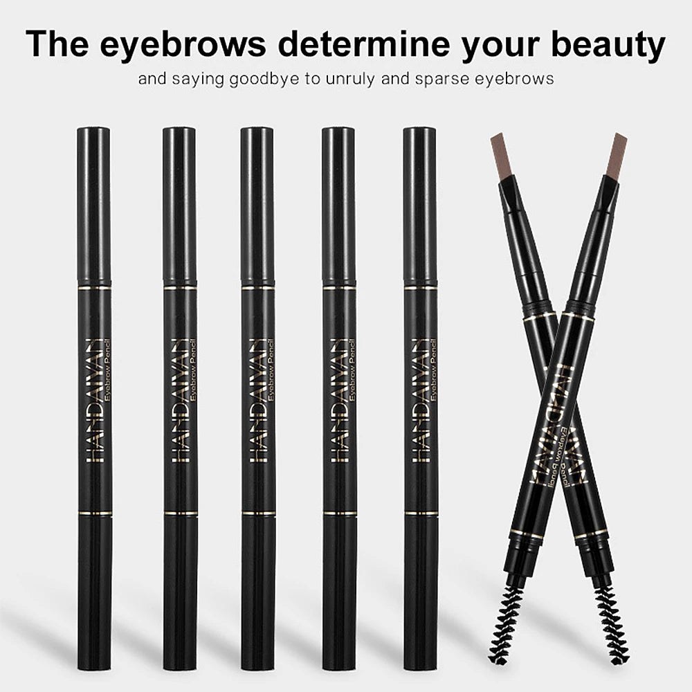 Crayon Sourcils 2-en-1 Waterproof Microblading - Eyeliner Pen Double Pointe Tattoo Effet Naturel Longue Tenue