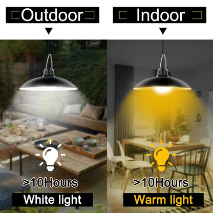 Lampe Solaire Suspendue Amaryllis Double Tête - Éclairage Extérieur Jardin Camping