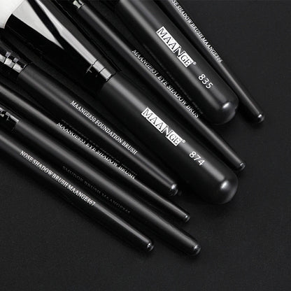 Set Pinceaux Maquillage 15/22 Pièces - Kit Pinceaux Professionnels Fond de Teint Poudre Fard à Paupières