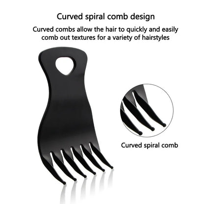 Peigne Démêlant Cheveux Bouclés - Dents Larges Antistatique pour Barbe et Coiffure Homme