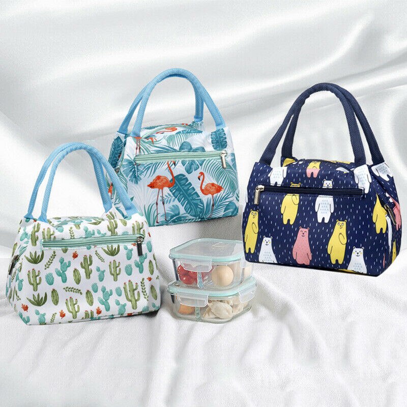 Sac à Lunch Isotherme en Toile - Sac Repas Portable Grande Capacité