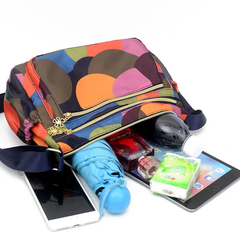 Sac Bandoulière Femme Multi-Poches Nylon - Crossbody Imperméable Tendance