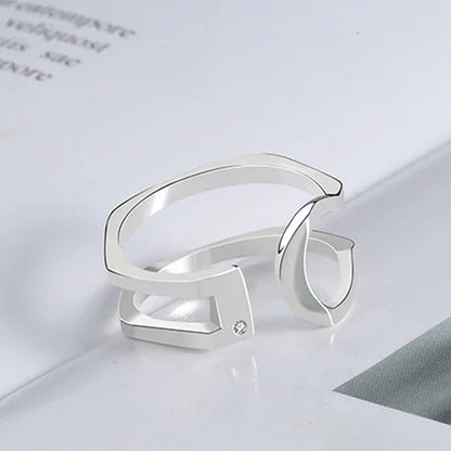 Bague Statement Double Croix X Argent – Alliance Classique Femme