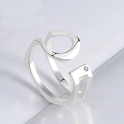 Bague Statement Double Croix X Argent – Alliance Classique Femme