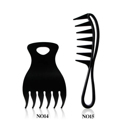 Peigne Démêlant Cheveux Bouclés - Dents Larges Antistatique pour Barbe et Coiffure Homme