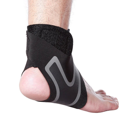 Chevillère Support Sport Élastique - Protection Cheville Running Basketball - Noir Gauche S
