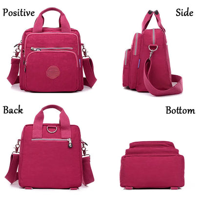 Sac Messenger Femme 3 Fermetures Éclair - Crossbody Designer Organisé