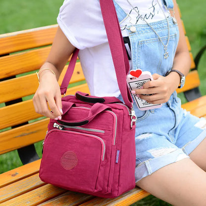 Sac Messenger Femme 3 Fermetures Éclair - Crossbody Designer Organisé