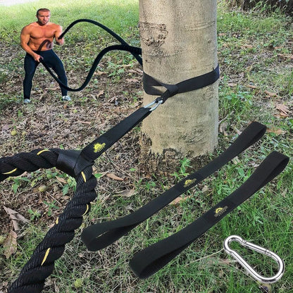 Kit Sangle Ancrage Battle Rope Fitness - Accessoire Corde Entraînement Gym Maison Extérieur