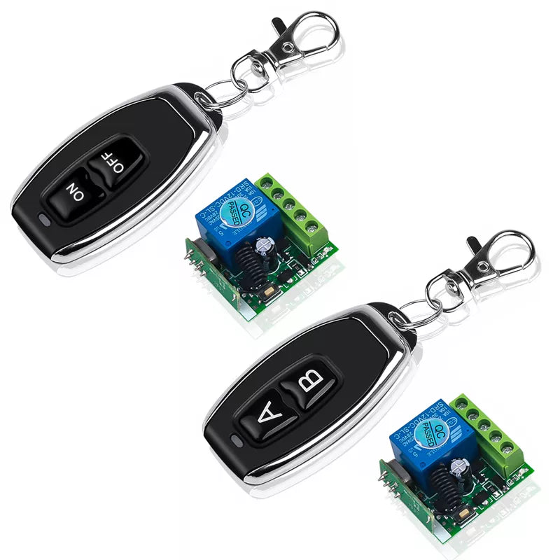 Télécommande RF Sans Fil 433MHz DC12V 10A - Interrupteur Relais 1 Canal LED Domotique