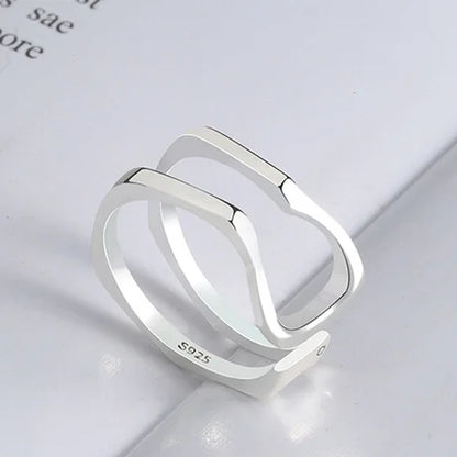 Bague Statement Double Croix X Argent – Alliance Classique Femme