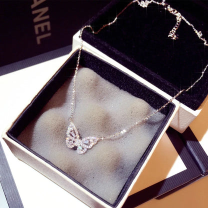 Collier Papillon Zircons AAA Argent 925 – Pendentif Élégant Sweet Femme