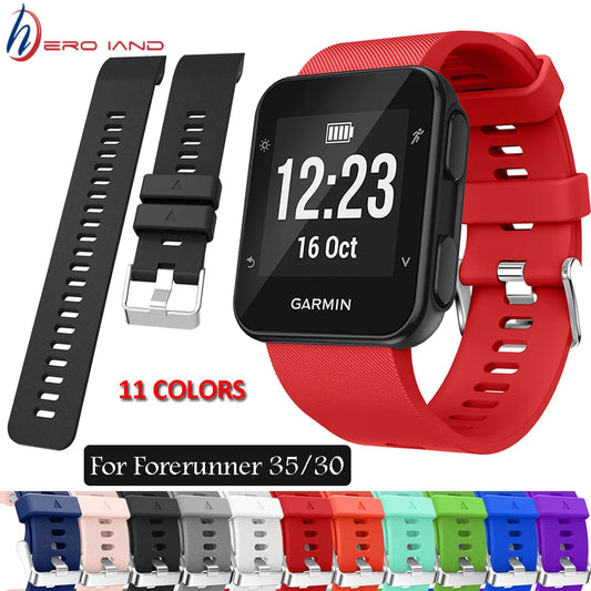 Bracelet Silicone pour Garmin Forerunner 35/30 - Remplacement Confortable et Durable