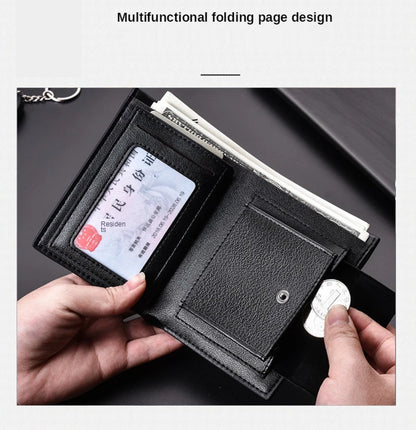 Portefeuille Homme Cuir - Porte-Cartes Compact avec Porte-Monnaie