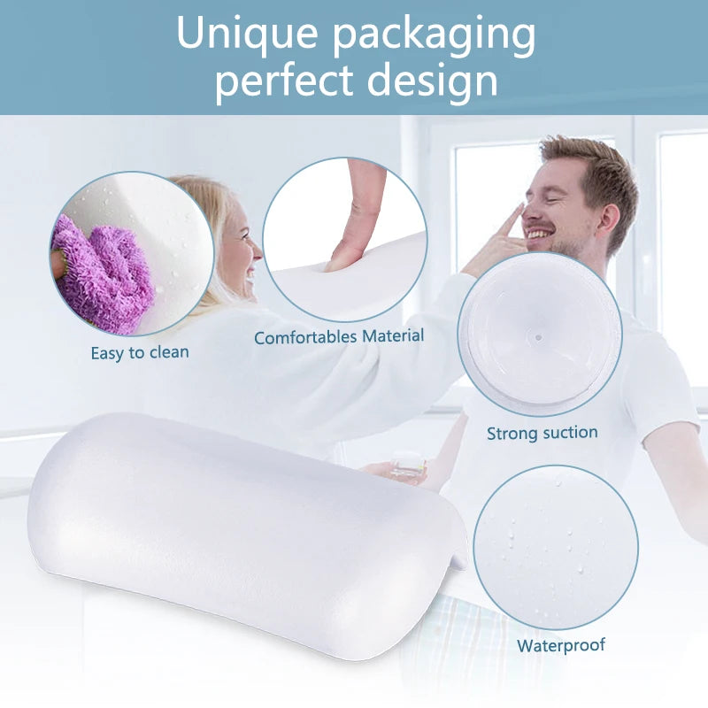 Oreiller de Bain Spa Antidérapant - Appui-Tête Confort avec Ventouses pour Baignoire