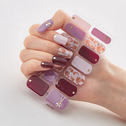 Autocollants Ongles Brillants 4 Planches - Stickers Nail Art Manucure Décoration Scintillante Femme