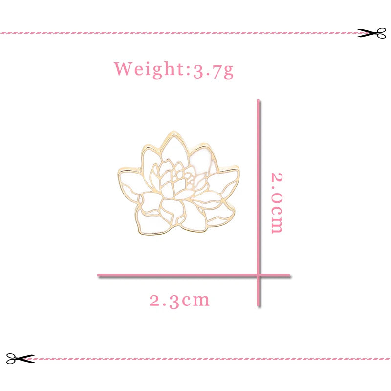 Pin's Émaillé Fleur de Lotus Blanc Bouddhiste – Broche Badge Spirituel Japonais Unisexe