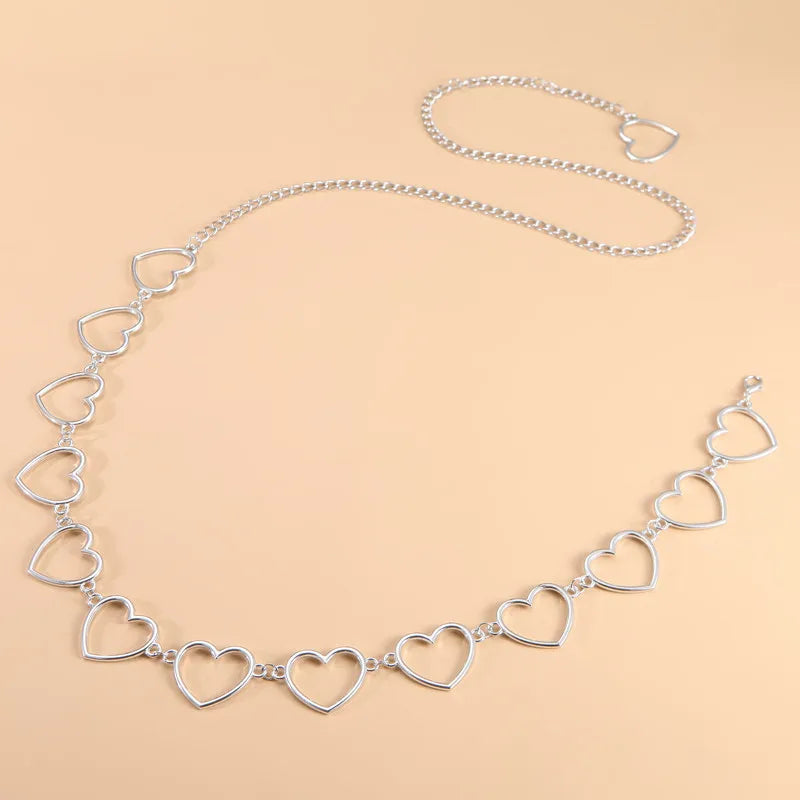 Chaîne de Taille Corps Cœur Minimaliste – Bijou Ventre Bohème Été Plage Femme