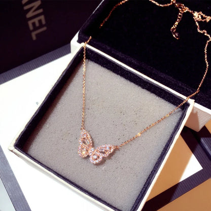 Collier Papillon Zircons AAA Argent 925 – Pendentif Élégant Sweet Femme