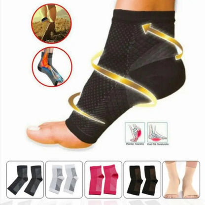 Manchon Compression Pied Anti-Fatigue - Cheville Support Sport Running Basketball - Noir S-M