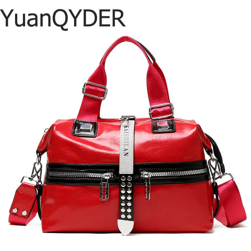 Sac à Main Femme Cuir Rivets Fashion 2025 - Messenger Casual Grand