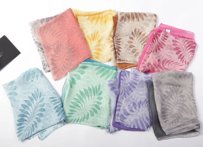 Foulard Écharpe Georgette Dégradé Fleur Femme - Bandana Châle Hijab Été Protection Solaire