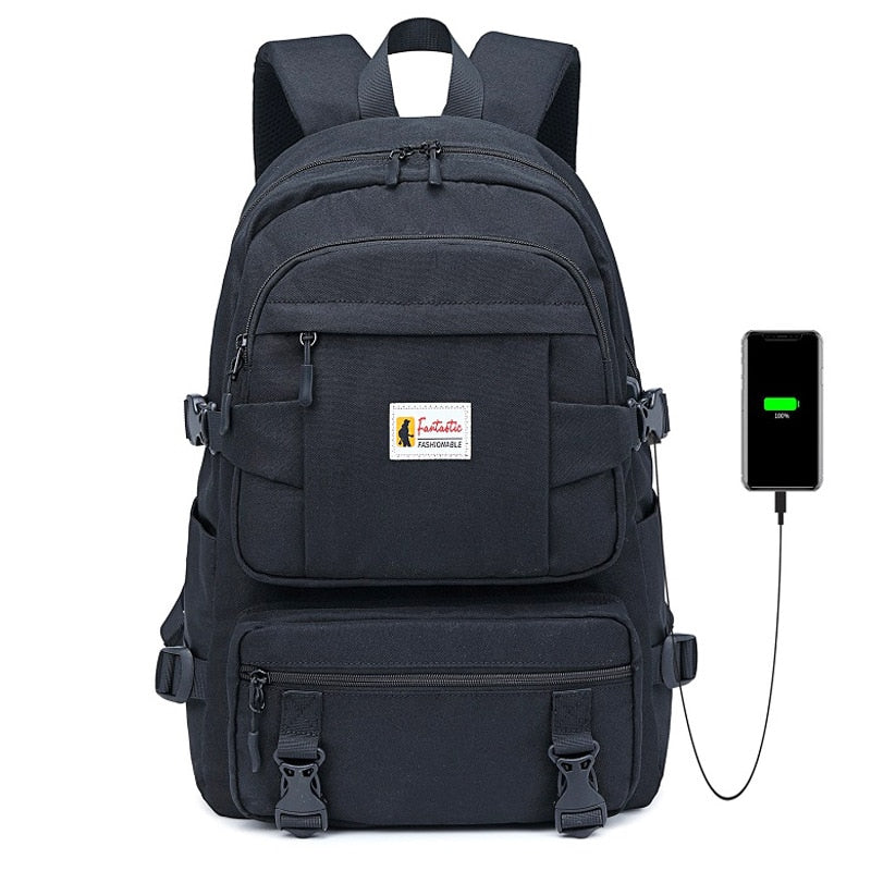 Sac à Dos Scolaire Fille Imperméable Oxford - Cartable Ado Grande Capacité Jaune