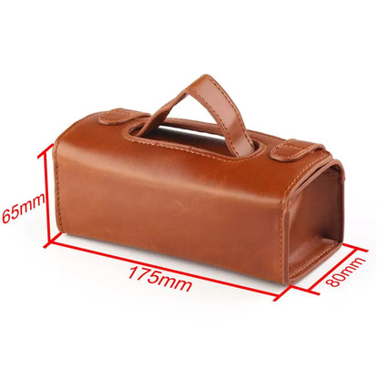 Trousse Toilette Homme Cuir PU Voyage - Organisateur Rasage Noir Marron Imperméable