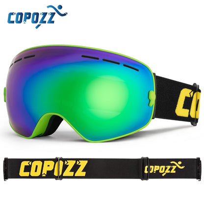 Lunettes Ski COPOZZ Professionnelles Double Couche - Masque Snowboard Anti-Buée UV400