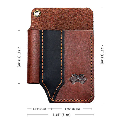 Organisateur Poche Cuir EDC - Étui Couteau Multioutil Artisanal Fait Main