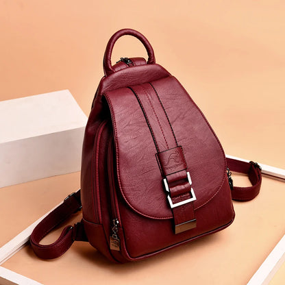 Sac à Dos Femme Cuir Designer 2025 - Backpack Rétro École Voyage Filles