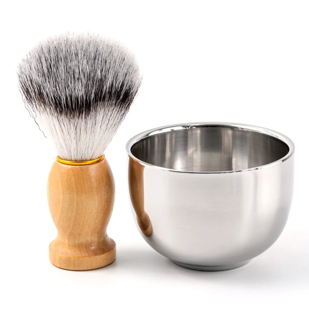 Kit Rasage Barbe Homme - Blaireau Synthétique Bol Savon Rasage Professionnel