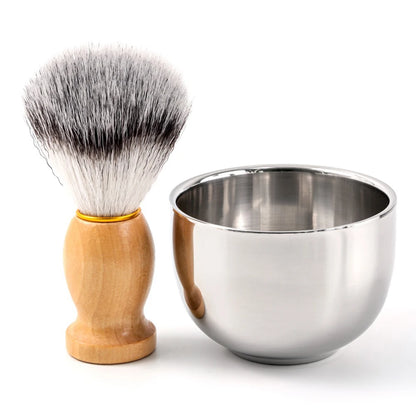 Kit Rasage Barbe Homme - Blaireau Synthétique Bol Savon Rasage Professionnel