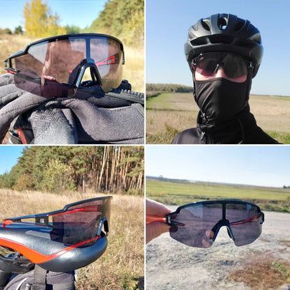 Lunettes Cyclisme Photochromiques ROCKBROS UV400 - Lunettes Vélo Sport Protection VTT Route Homme