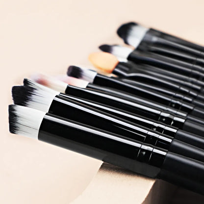 Set Pinceaux Maquillage 15/22 Pièces - Kit Pinceaux Professionnels Fond de Teint Poudre Fard à Paupières