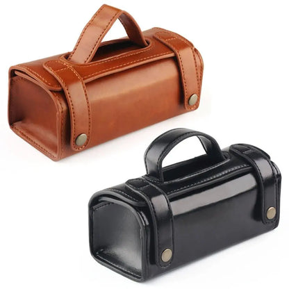 Trousse Toilette Homme Cuir PU Voyage - Organisateur Rasage Noir Marron Imperméable
