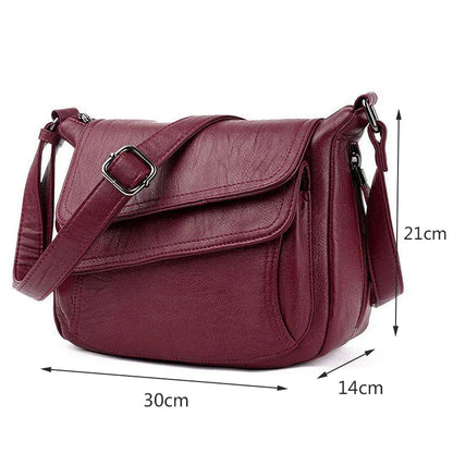 Sac Bandoulière Femme Cuir PU Luxe Designer - Messenger Crossbody Grande Capacité 2026