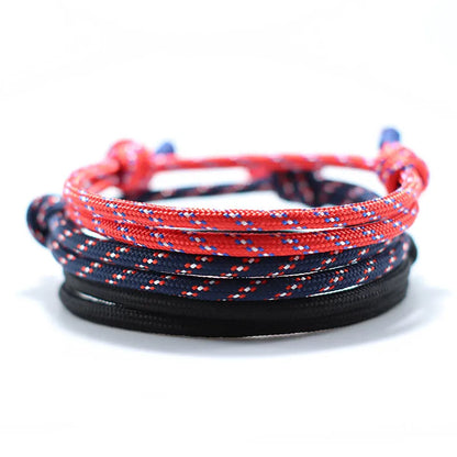 Ensemble de Bracelets en Paracorde Fait Main pour Homme - Style Hip-Hop Rock Ajustable