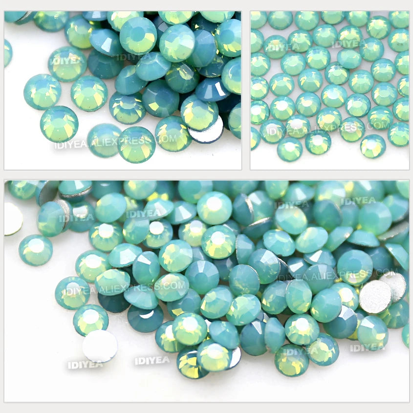 Strass Cristaux Ongles SS3 1440pcs Blanc Opal - Pierres Nail Art 3D Mariage Manucure