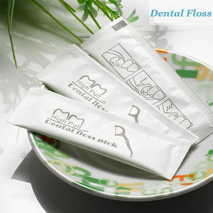 Fil Dentaire Portable 50pcs - Bâtonnets Cure-Dents Hygiène Bucco-Dentaire Emballage Individuel