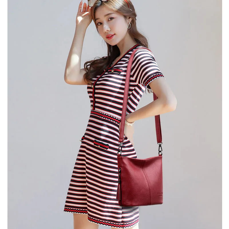 Sac Crossbody Femme Cuir Luxe Designer - Tote Épaule Grande Capacité 2023