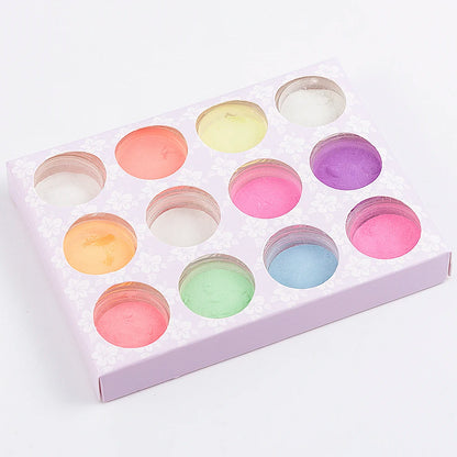 Set 12 Poudres Phosphorescentes Ongles Luminescentes - Paillettes Glow in Dark Nail Art Halloween Noël