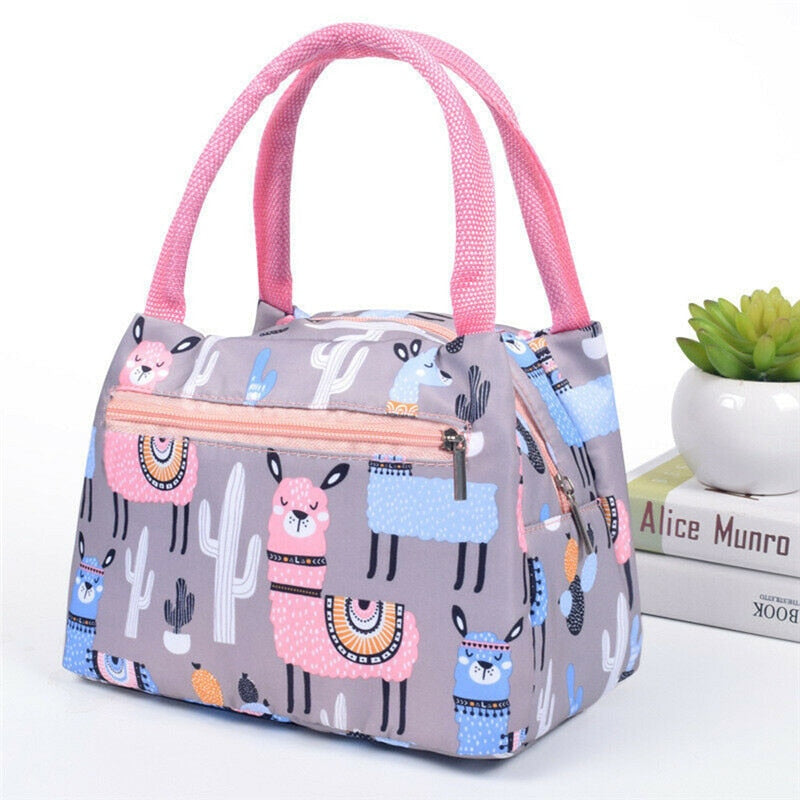 Sac à Lunch Isotherme en Toile - Sac Repas Portable Grande Capacité