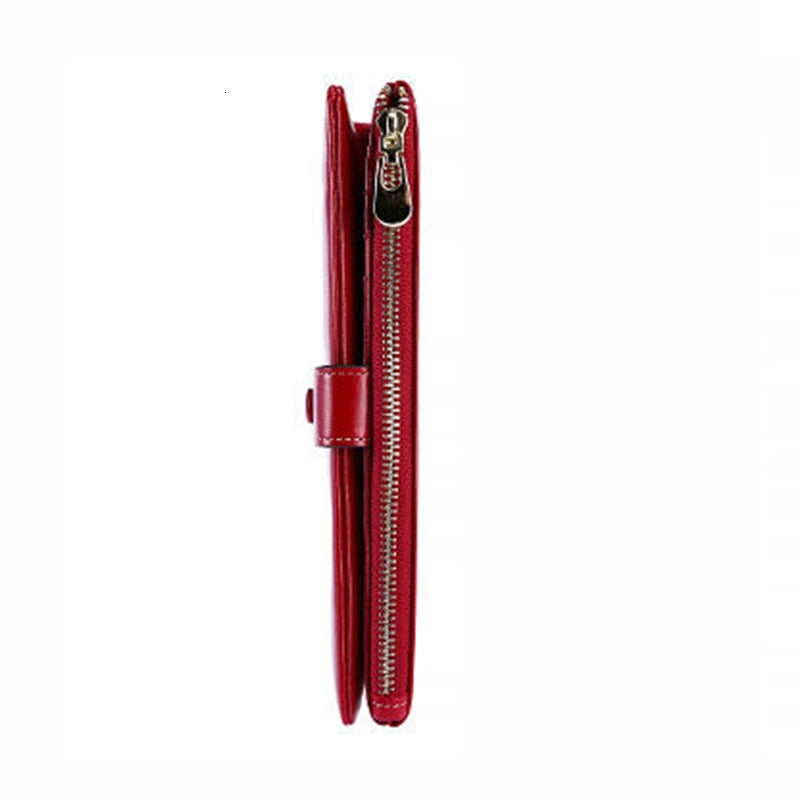 Portefeuille Femme Cuir Véritable Long - Porte-Monnaie avec Étui Téléphone et Compartiment Pièces