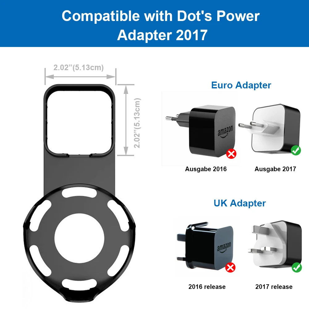 Support Mural Amazon Echo Dot 2ème Génération - Bracket Alexa avec Câble USB