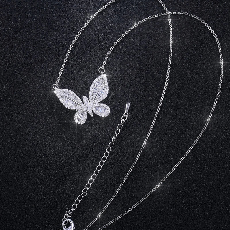 Collier Papillon Zircons AAA Argent 925 – Pendentif Élégant Sweet Femme